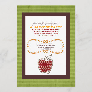 Herfst Harvest Party Invitations Kaart