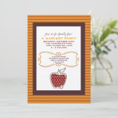 Herfst Harvest Party Invitations Kaart (Staand voorkant)