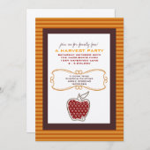 Herfst Harvest Party Invitations Kaart (Voorkant / Achterkant)