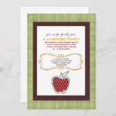 Herfst Harvest Party Invitations Kaart (Voorkant / Achterkant)