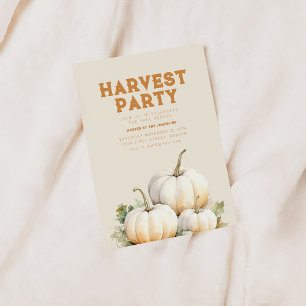 Herfst Harvest Party Uitnodigen met Pompoenen Kaart