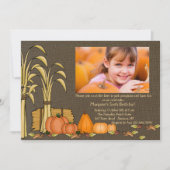 Herfst Harvest Photo Invitation Kaart (Voorkant)