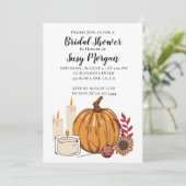 Herfst Harvest - Pompoenen, bloemen en kaarsen Kaart (Staand voorkant)