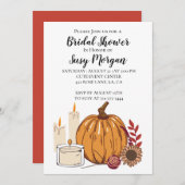 Herfst Harvest - Pompoenen, bloemen en kaarsen Kaart (Voorkant / Achterkant)