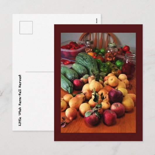 Herfst Harvest Post Kaart (Voorkant / Achterkant)