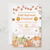 Herfst Harvest Pumpkin Festival Uitnodiging (Voorkant)