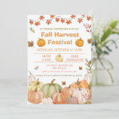 Herfst Harvest Pumpkin Festival Uitnodiging (Staand voorkant)