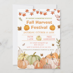 Herfst Harvest Pumpkin Festival Uitnodiging