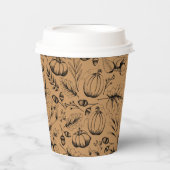 Herfst Harvest Pumpkin Papieren Bekers (Voorkant)