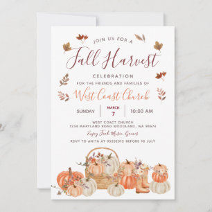 Herfst Harvest Pumpkin Party, Herfst Fest Communit Kaart