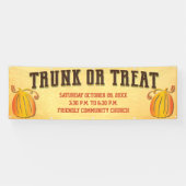 Herfst Harvest Pumpkin Trunk of Treat Event Spandoek (Horizontaal)