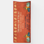 Herfst Harvest Pumpkin Trunk of Treat Spandoek (Verticaal)