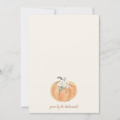 Herfst Harvest Pumpkin Vrijgezellenfeest Kaart (Achterkant)