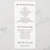 Herfst Harvest Rustic Pumpkin Floral Wedding Progr Programmakaart (Achterkant)