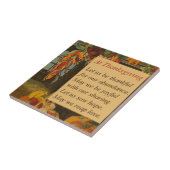  herfst Harvest Scene Thanksgiving Poem Tegeltje (Zijkant)