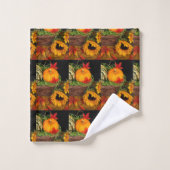 Herfst Harvest Sunflower  Bad Handdoek (Wasdoekje)
