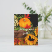 Herfst Harvest Sunflower    Briefkaart (Staand voorkant)