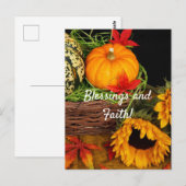 Herfst Harvest Sunflower    Briefkaart (Voorkant / Achterkant)