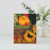 Herfst Harvest Sunflower Briefkaart (Staand voorkant)