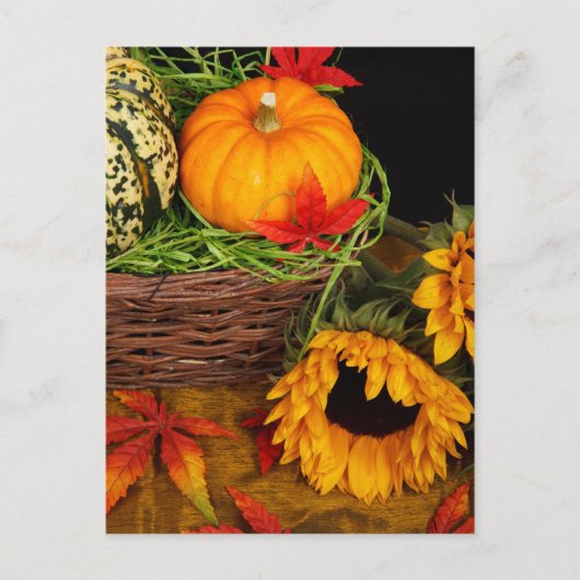 Herfst Harvest Sunflower Briefkaart (Voorkant)