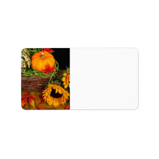 Herfst Harvest Sunflower Etiket