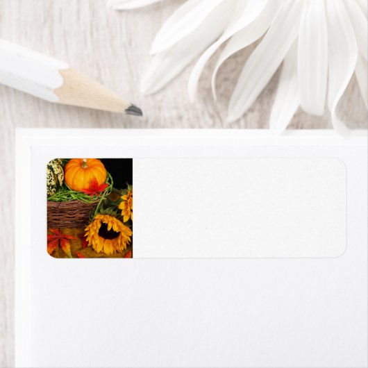 Herfst Harvest Sunflower Etiket (Insitu)