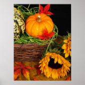 Herfst Harvest Sunflower Poster (Voorkant)