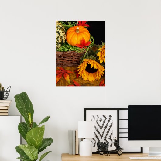 Herfst Harvest Sunflower Poster (Thuiskantoor)