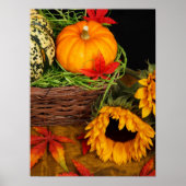 Herfst Harvest Sunflower Poster (Voorkant)