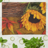 Herfst Harvest Sunflower Theedoek (Gevouwen)