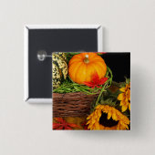 Herfst Harvest Sunflower Vierkante Button 5,1 Cm (Voorkant /achterkant)