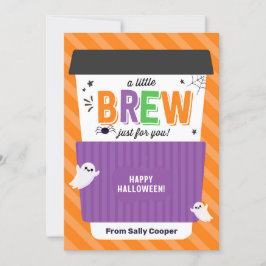 Herfst Harvest Teacher Halloween Coffee Gift Kaart