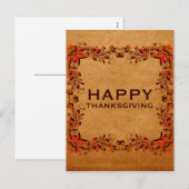 Herfst Harvest Thanksgiving Briefkaart (Voorkant / Achterkant)