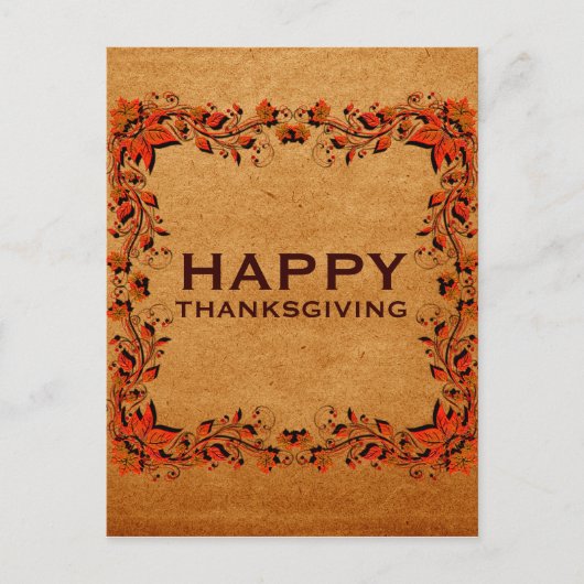 Herfst Harvest Thanksgiving Briefkaart (Voorkant)