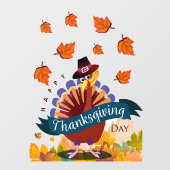Herfst Harvest Thanksgiving Day Raamsticker (Vel)