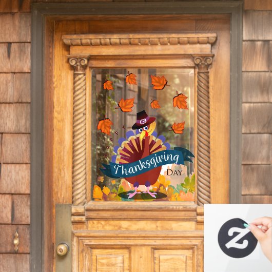 Herfst Harvest Thanksgiving Day Raamsticker (Huis Deur)