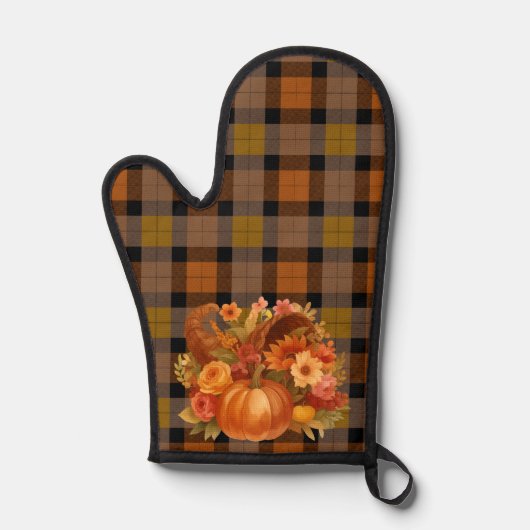 Herfst Harvest Theme Plaid Ovenwant (Voorkant)
