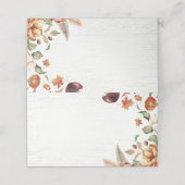 Herfst Harvest Treasures bruiloft Plaatskaartje (Buitenkant ongevouwen)