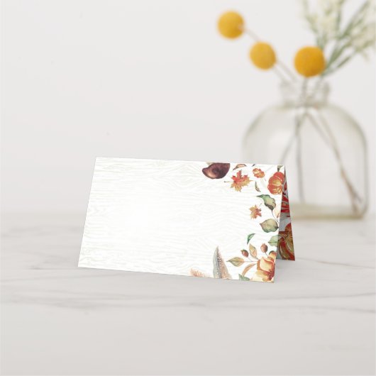 Herfst Harvest Treasures bruiloft Plaatskaartje (Achterkant)