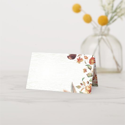 Herfst Harvest Treasures bruiloft Plaatskaartje (Voorkant)