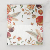 Herfst Harvest Treasures bruiloft Plaatskaartje (Binnenkant ongevouwen)