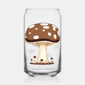 Herfst Harvest Vibes Paddenstoelen Personaliseren Blikvorm Glas (Voorkant)