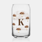Herfst Harvest Vibes Paddenstoelen Personaliseren Blikvorm Glas (Achterkant)