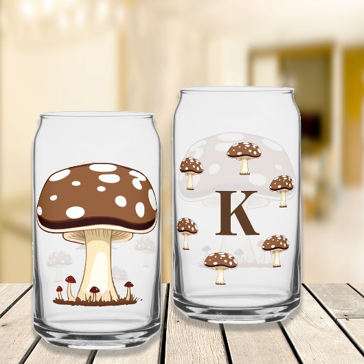 Herfst Harvest Vibes Paddenstoelen Personaliseren Blikvorm Glas