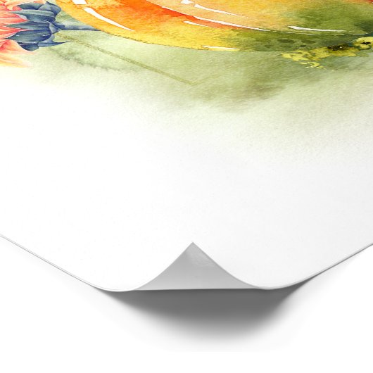 Herfst Harvest Wedding Welcome Sign Poster (Hoek)