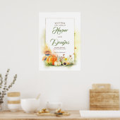 Herfst Harvest Wedding Welcome Sign Poster (Keuken)