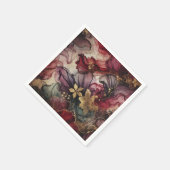 Herfst Harvest Wine Alcohol Ink Decoupage Papier Servet (Hoek)