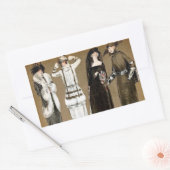 Herfst Haute Couture 1920s illustratie Rechthoekige Sticker (Envelop)