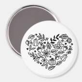Herfst Heart Magneet (Voorkant / Achterkant)