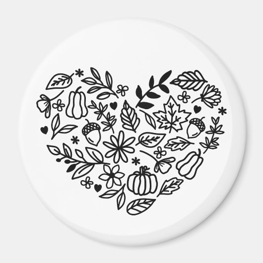 Herfst Heart Magneet (Voorkant)